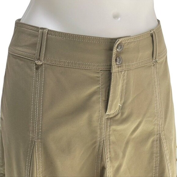 Athleta Womens Khaki A-Line Skirt Size 4 Cotton Blend Mid-Rise - Picture 4 of 11